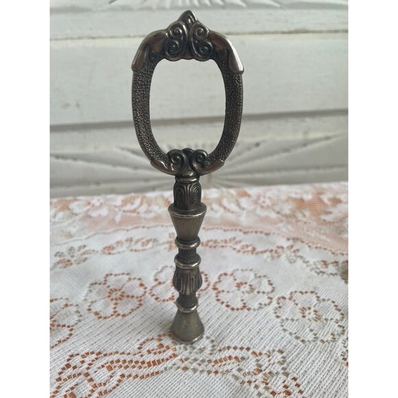 Vintage 1930s Silverplate Lamp Finial/Handle Ornate 5.5 - Picture 1 of 12